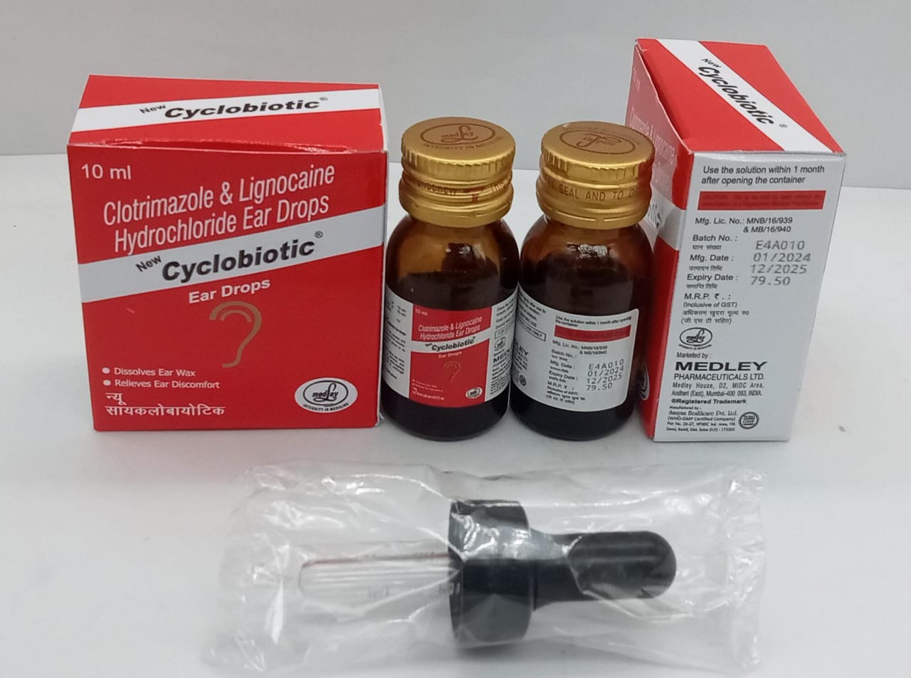 Clotrimazole and Lignocaine Hydrochloride Ear Drop